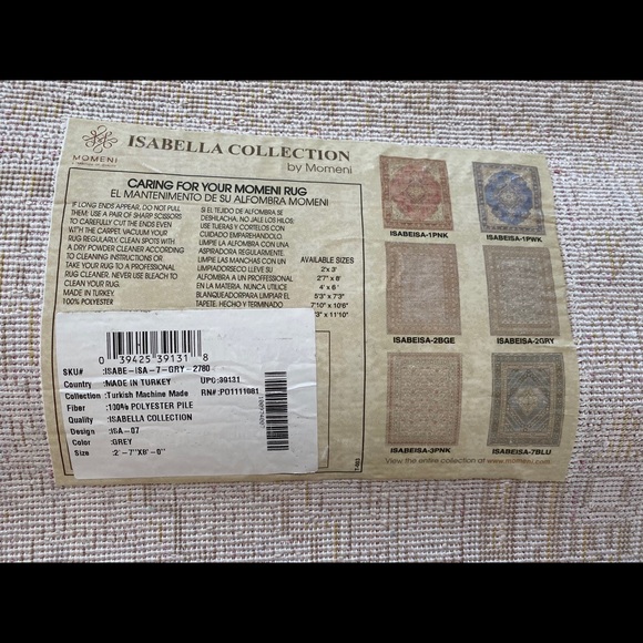 Momeni Isabella Grey Geometric Runner Rug - Picture 7 of 9